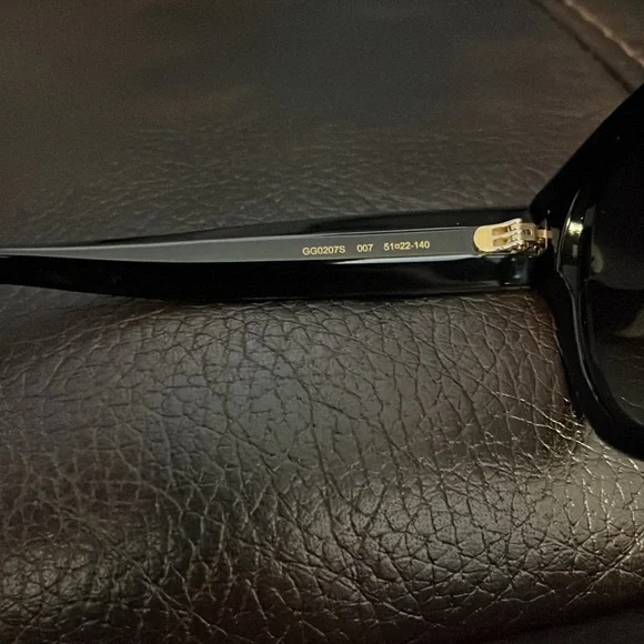 Gucci GG crystal urban star logo monogram rectangle Polarized sunglasses NEW